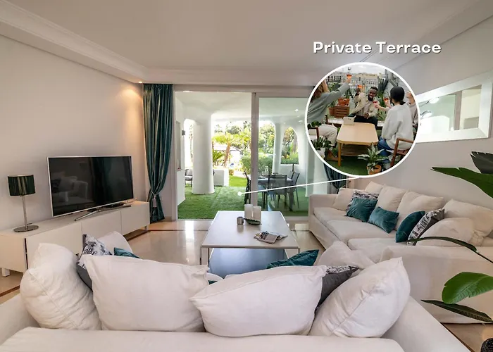 アパート Vacation I Jardines De Ventura Del Mar, Walk To Puerto Banus Marina, A Minute From The Beach, Groundfloor, Family Friendly And Pool